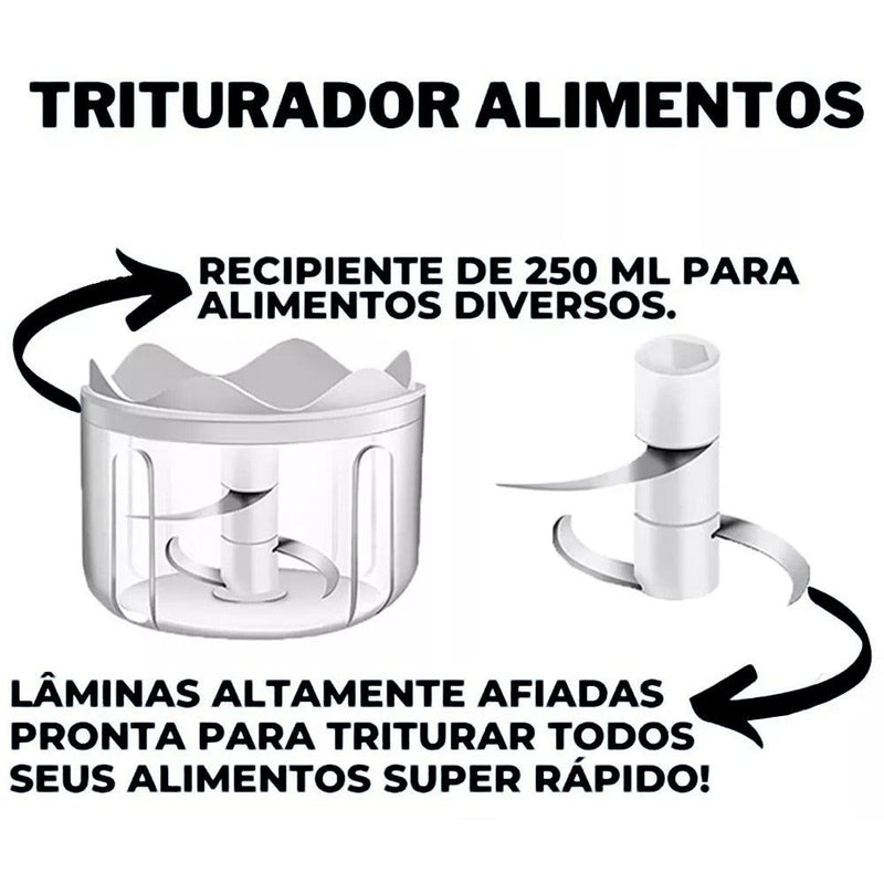 Mini Processador de Alimentos Elétrico