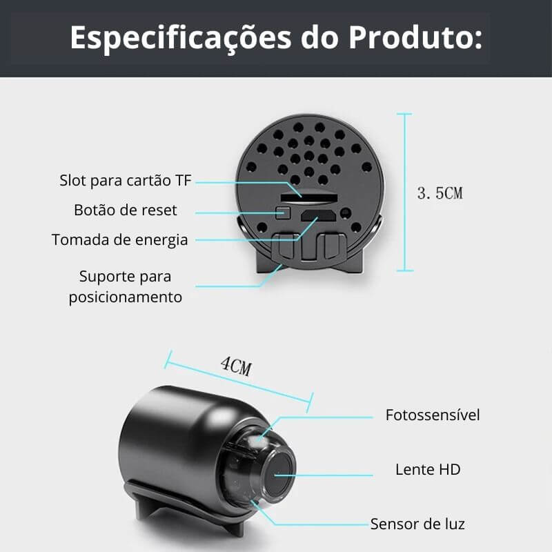 Mini Câmera WiFi - Fique Conectado e Seguro!