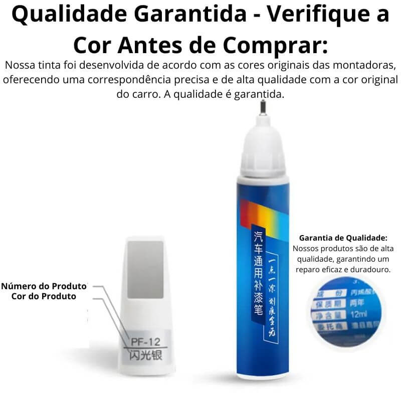 Caneta Reparadora de Arranhões - Pintura Impecável em Minutos!