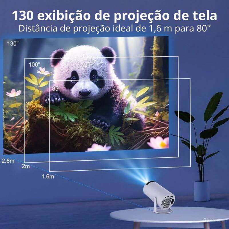 Projetor Portátil 4K - Transforme Qualquer Espaço em um Cinema!