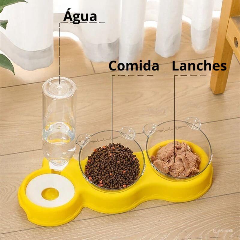 Bebedouro e Comedouro ergonômico para Pets - Hidratação e Alimentação Sem Preocupações!