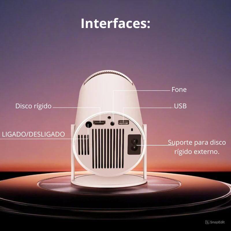 Projetor Portátil 4K - Transforme Qualquer Espaço em um Cinema!