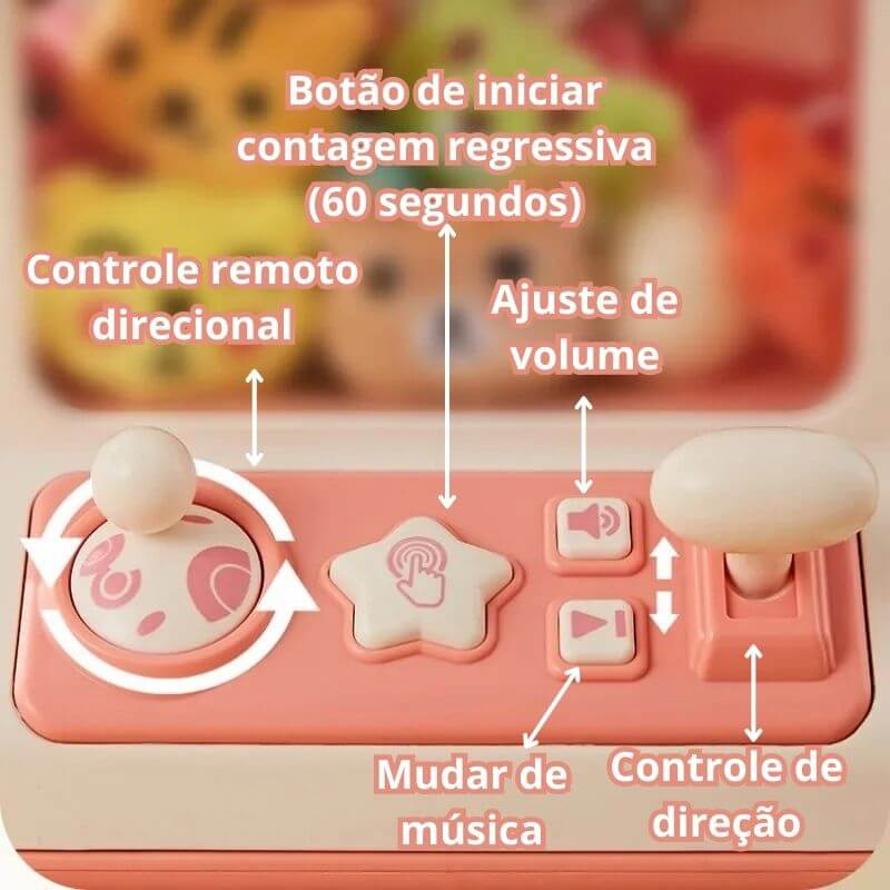 Mini Máquina de Pelúcias -  Pegue Sua Diversão!